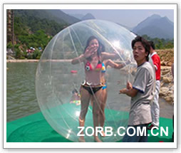 The water ball is used in vacation village.