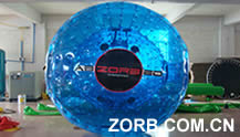 Blue Zorb Ball, Trademark printing